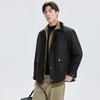SEPTWOLVES Men's Striped Lapel Workwear Jacket