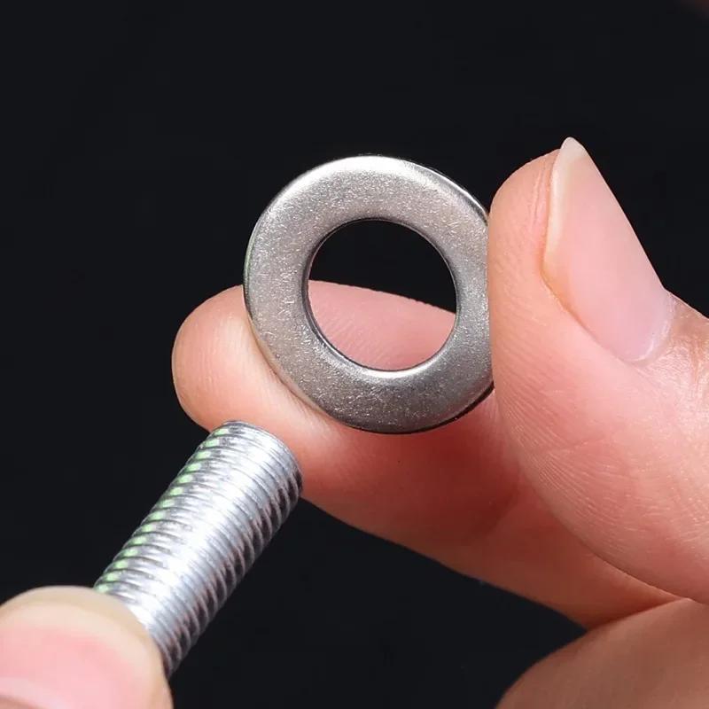 360/180/80PCS Stainless Steel Washer Set M2-M10 Metal O Rings Fasteners Gaskets For Screws Bolts Assortment Kits Hardware Washers