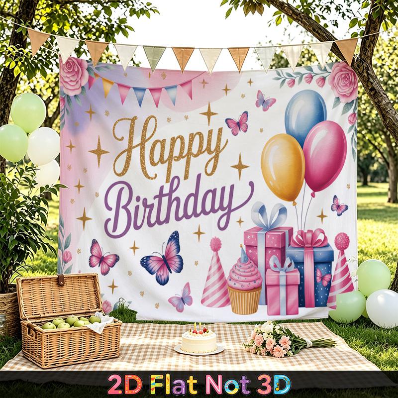 1pc Floral Party Backdrop - Room Wall Decor