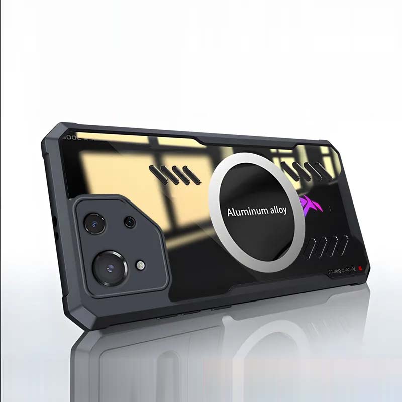 

Прозрачный охлаждающий чехол HD для телефона Asus ROG Phone 8 Pro с задней клипсой Magsafe для Rog Phone 7 6 Pro, противоударный чехол Rog Phone 8 Pro чёрный