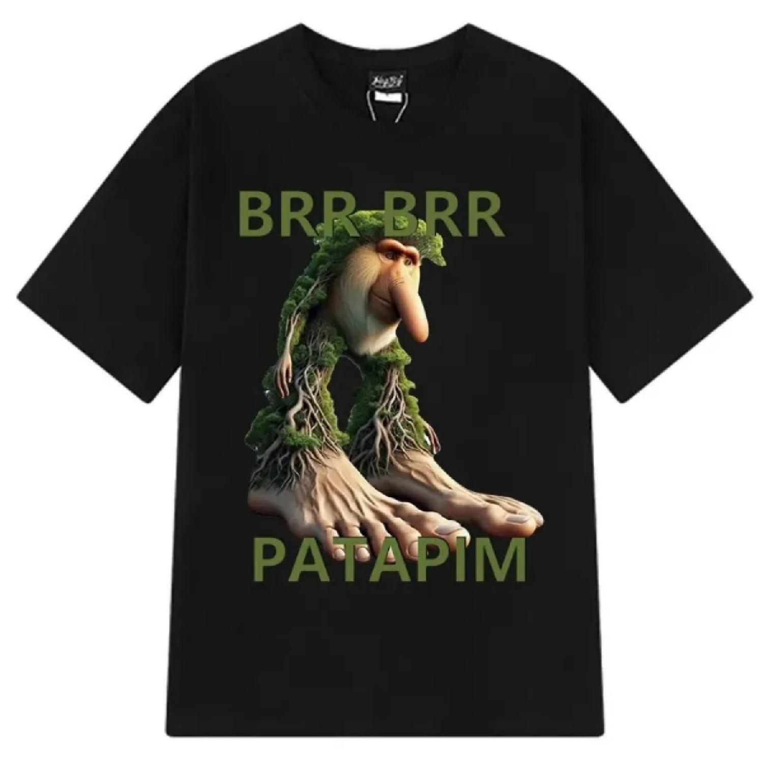 Смешная итальянская майка с мемом про тупость Tralalero Tralala Tung Tung Tung Sahur Bombardiro Crocodilo Женская модная свободная футболка S