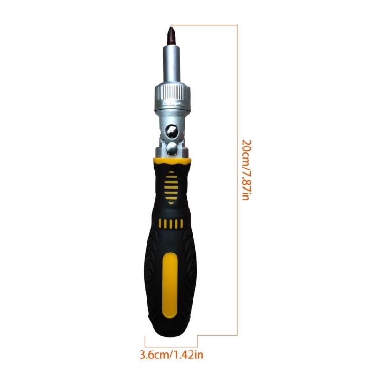 Multiple Angle Ratcheting Screwdriver with Reversible Lock 72 Tooth Gear System and Ergonomic Bendable Handle Design