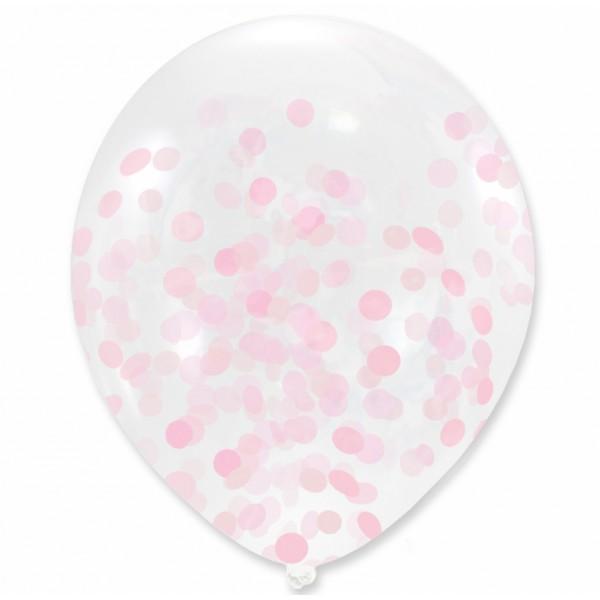 Balloons with Confetti Pink Large 30 5 Pcs