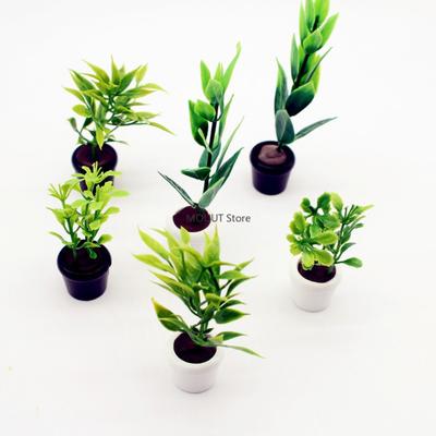 Miniatur Mini Baum Topfpflanze für Grünpflanze im Topf Puppenhausmöbel Heimdeko Simulation Topfpflanzen