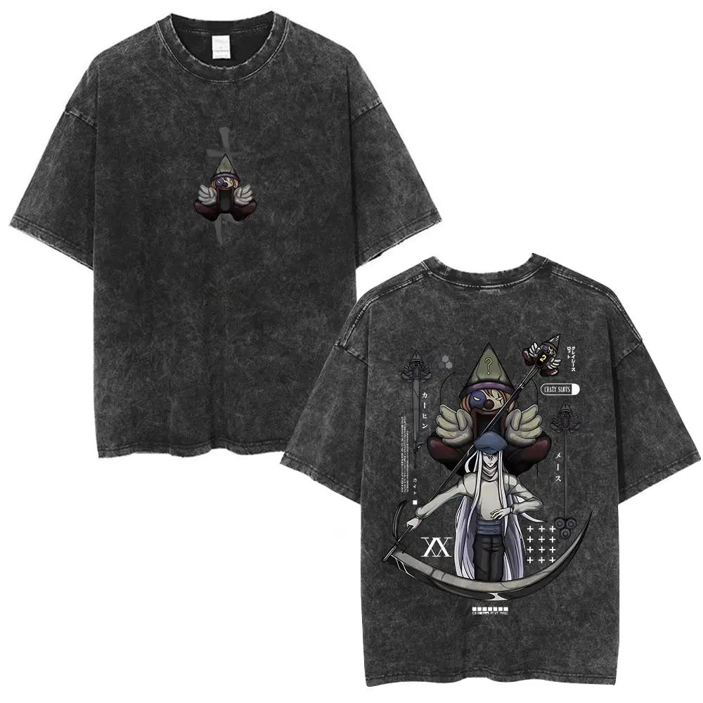 Anime Hunter X Hunter Phantom Troupe Printed Tshirt Mens and Womens Washed Tshirt High Quality Vintage Cotton Tshirt Tops