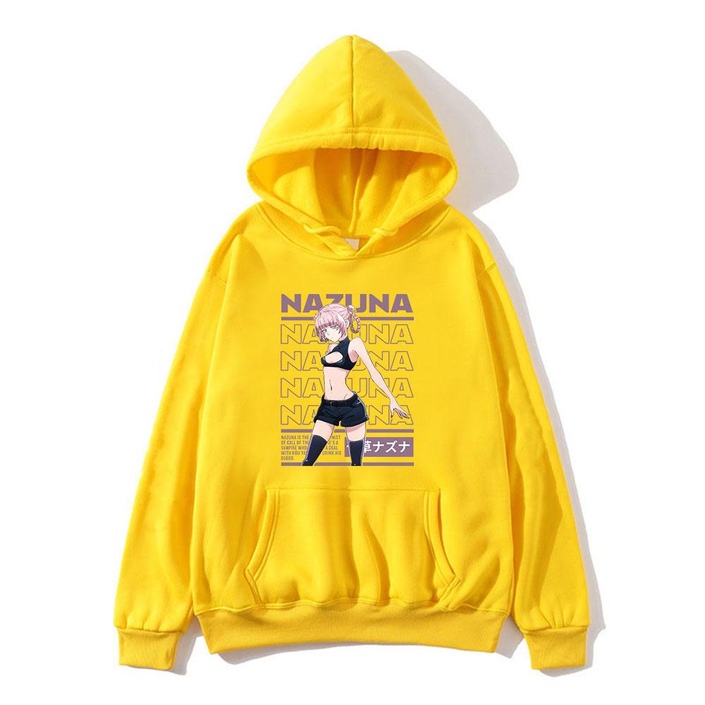 Anime Hoodies Call of The Night Yofukashi No Uta Print Unisex Women Fashion Oversized Sweatshirts Hoodie Harajuku Pullover Clothing