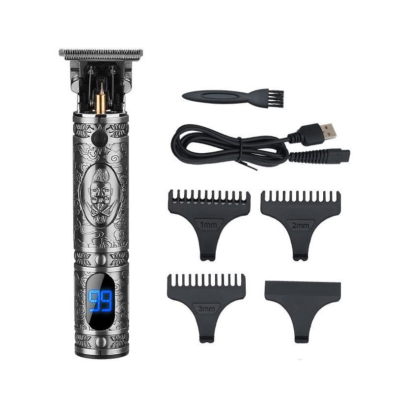 Metal Hair Clipper For Men Rechargeable Electric Hair Trimmer For Home Use