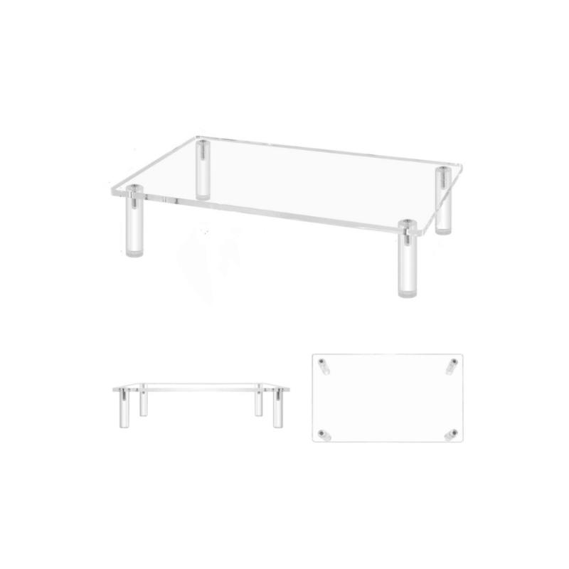 Laptop Computer Support Rack Space Saving Monitor Risers Transparent Clear Acrylic Printer Stand for Home and Office
