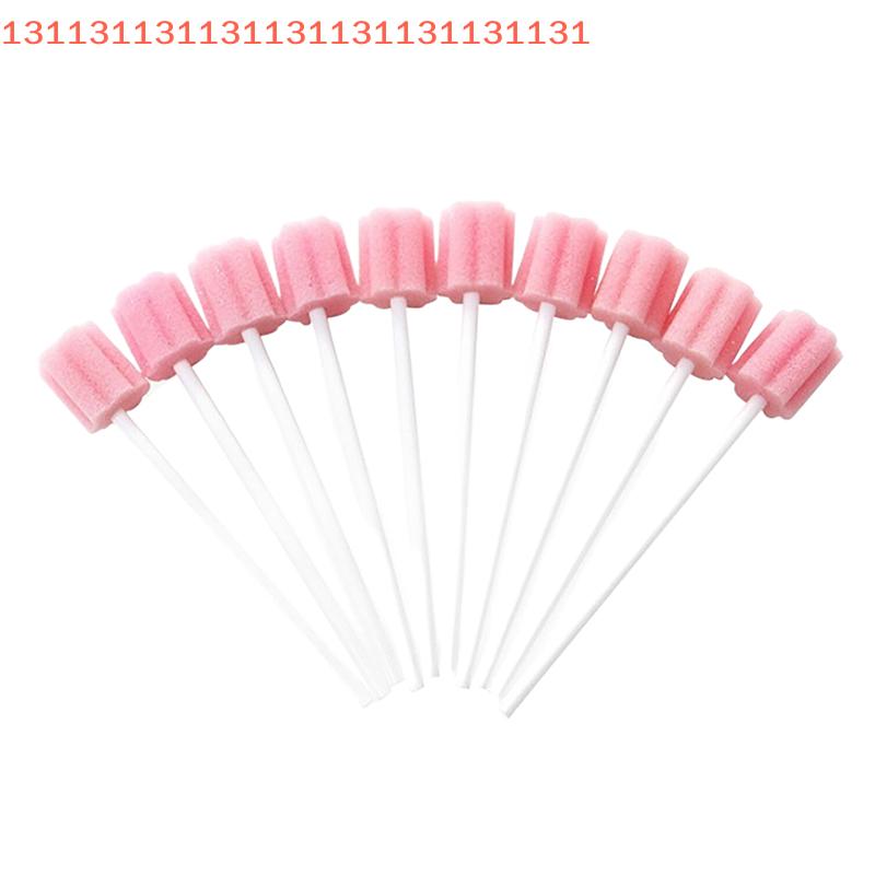100Pcs Disposable Sponge Stick Oral Swabs Single Use Disinfectant Stick Plum Blossom Cleaning Accessories Dental Materials