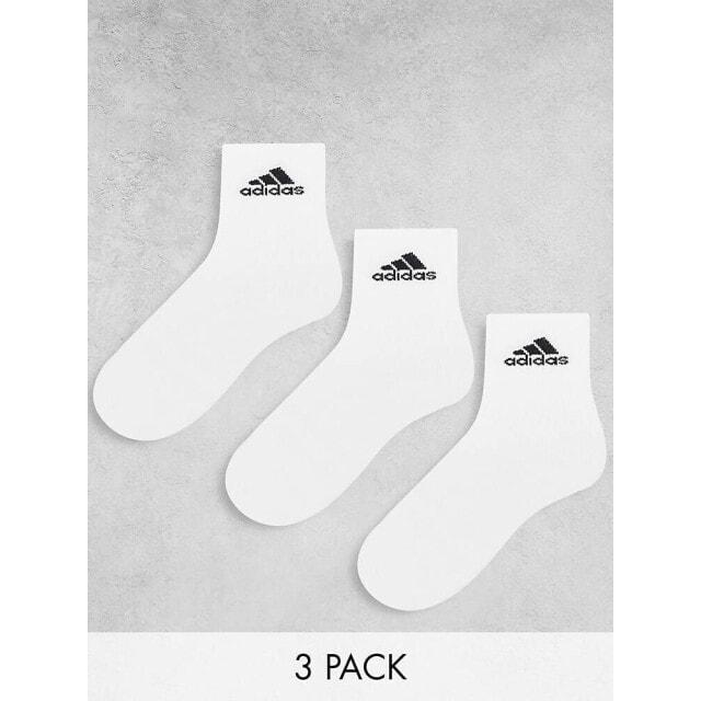 

Белые 3 пары мягких носков с круглым вырезом adidas Training