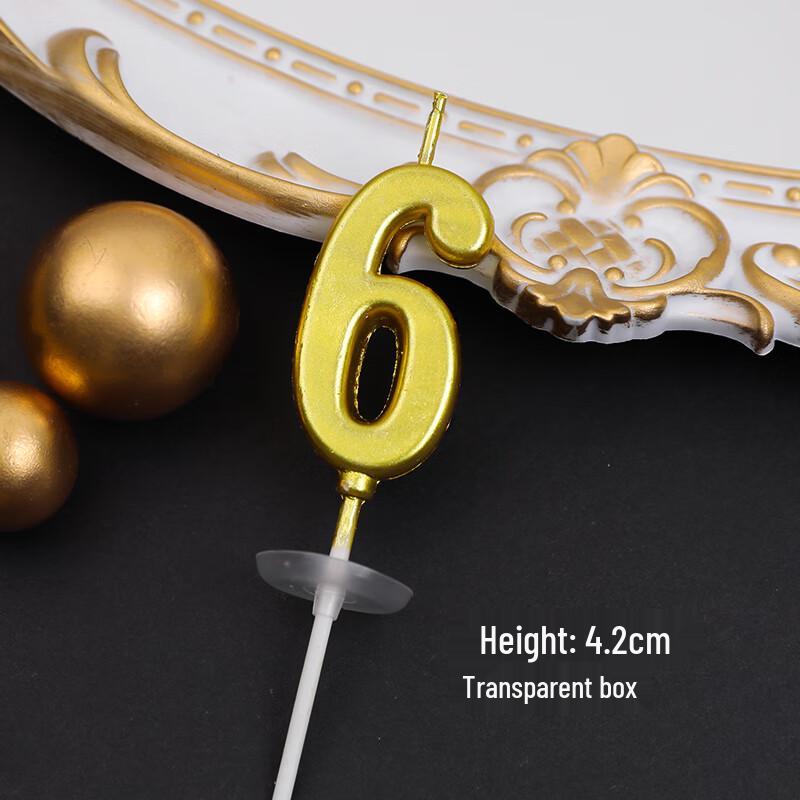 Golden Numeric Birthday Cake Topper