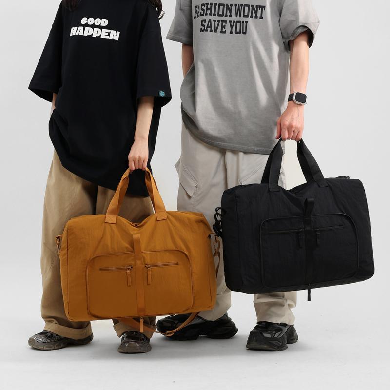 Foldable Gym Yoga Bag Large Storage Outdoor Short Distance Travel Camping Shoulder Crossbody Bags Outing Boarding Trip Handbag