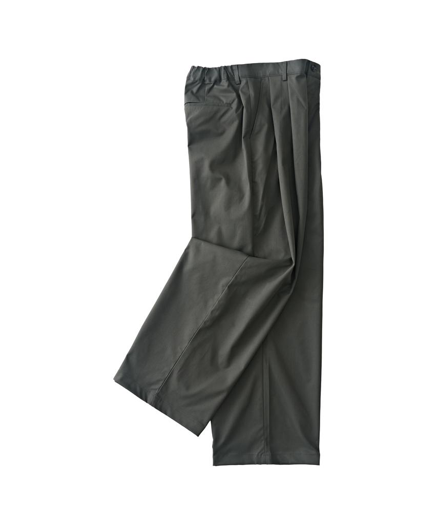 ANALOG MOOD Cotton Pintuck Banding Slacks (Charcoal)