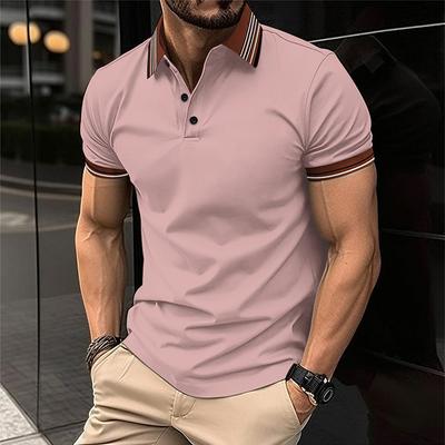 Herren Reversknöpfe Poloshirt Strand Jugend Sportbekleidung Top Mode Herren Kurzarm T-Shirts