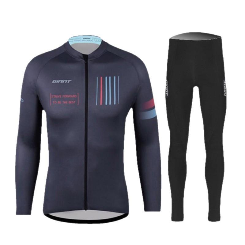 Lightweight Quick-Dry UV Protection Cycling Jersey Set Long Sleeve Mountain Road Bike Riders Men