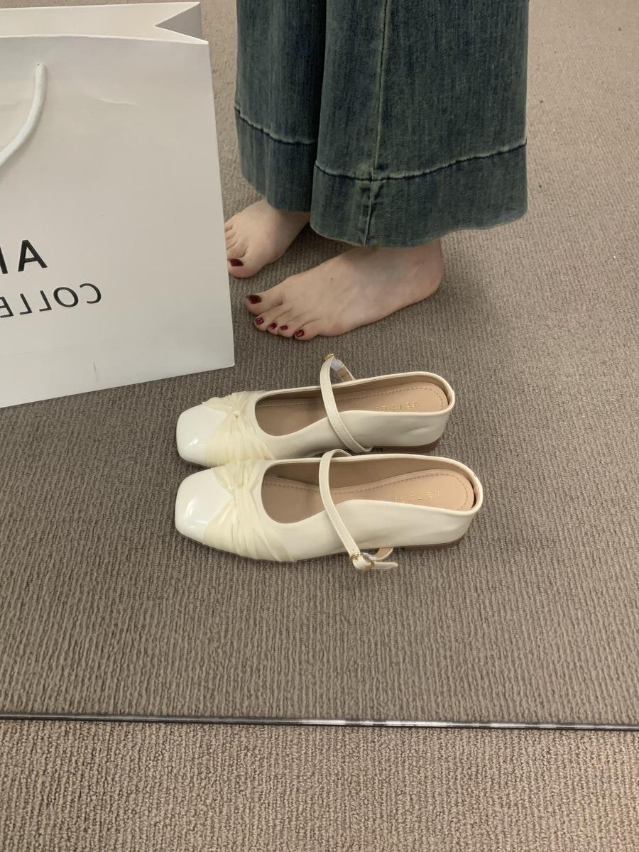 

С юбкой фея ветер нежные вечерние туфли внутренняя высота сумка голова полушлепанцы женские летние носить на педали мюли одинарные туфли 40 абрикосовый