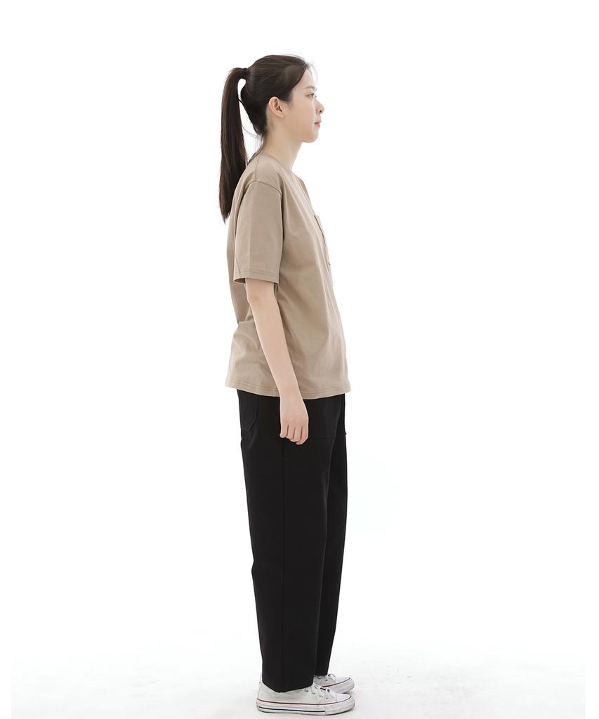 Seinteukeulu Wide Ankle Drop Fatigue Pants Waf-319 Black