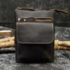 Crazy Horse Leather Men'S Fanny Pack First Layer Cowhide Belt Bag Mini Leather Mobile Phone Shoulder Crossbody Bag Mobile Phone Bag