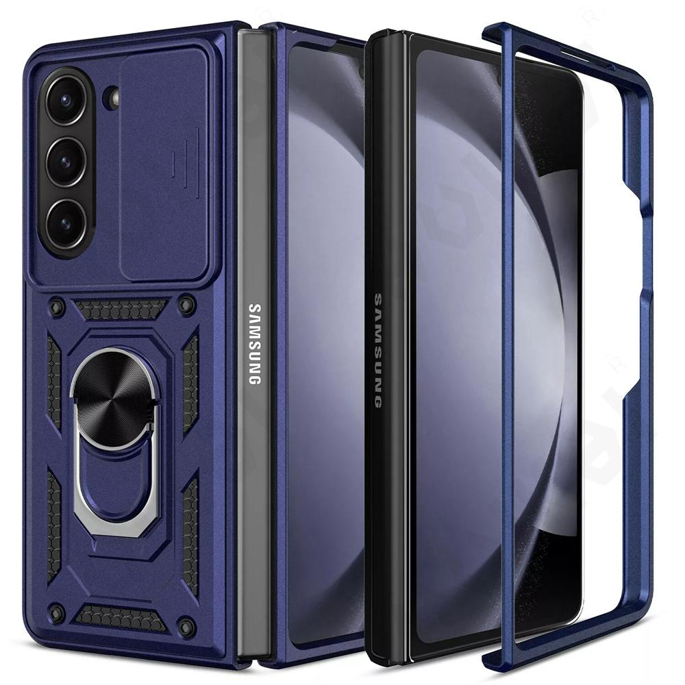 Case for Samsung Galaxy Z Fold 6 5 4 5G Ring Holder Kickstand Camera Protection Bumper Support Magnetic Car Mount Coque Cover