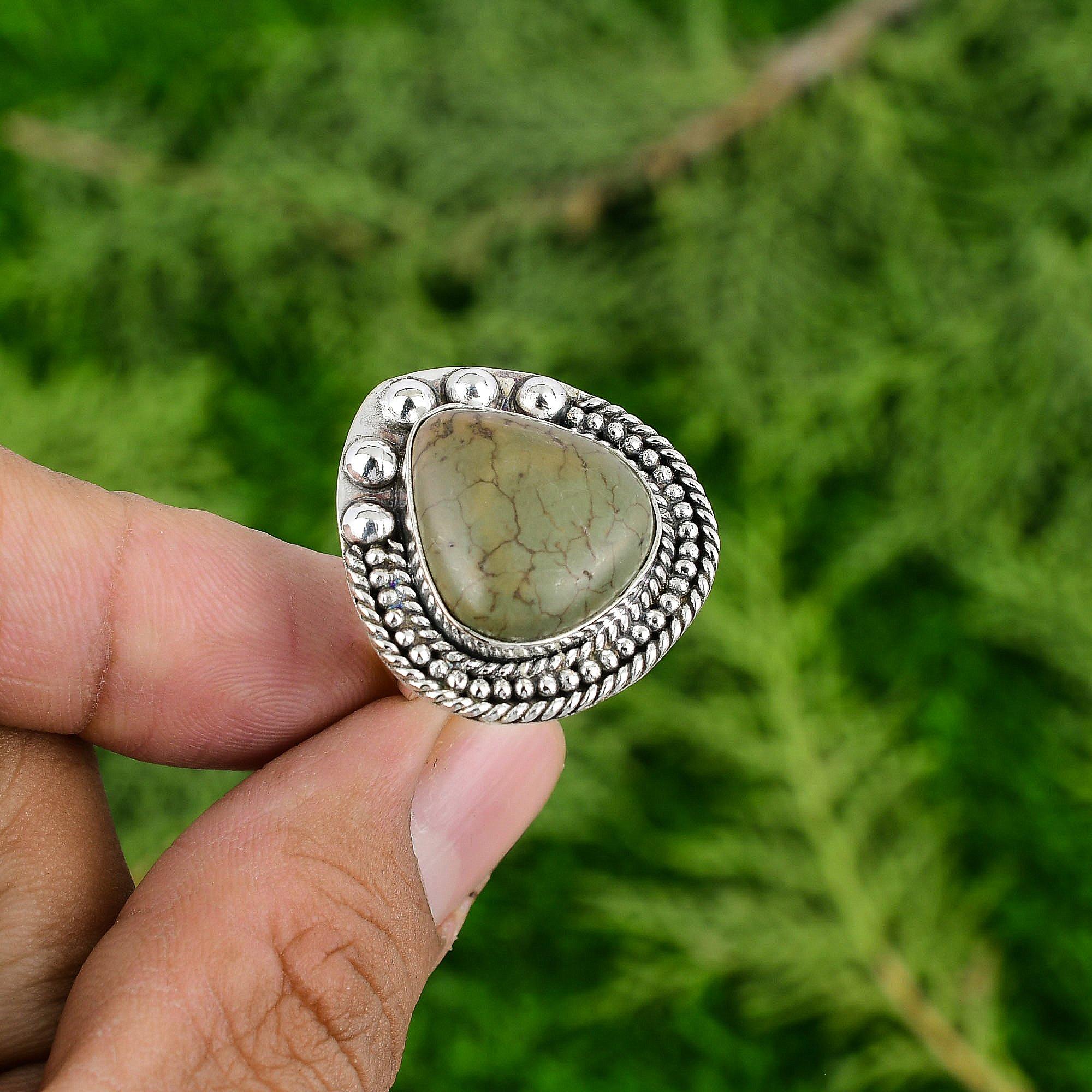 

Тибетская бирюза драгоценный камень 925 стерлинговое серебро свадебное кольцо-солитер на день рождения Adjustable