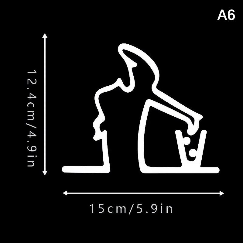 La Linea Line Art Wall Sticker Minimalist Self-Adhesive Waterproof Decal For Walls, Doors, Glass, Cars Home And Car Decoration