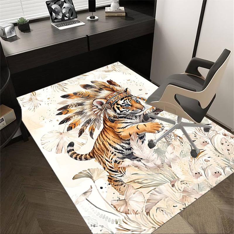 

1PC Tiger Feather Non-Slip Floor carpet, Office, family, bedroom, Studio - Large Area Rug, Vibrant Colors-C0464 60cm by 90cm