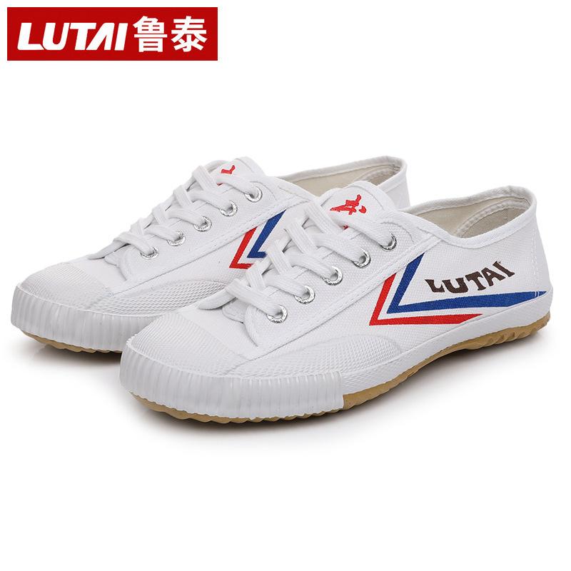 Unisex Trainings-Sneaker Kung Fu Schuhe Kampfsportschuhe Atmungsaktive Freizeit-Canvas-Schuhe Herren Damen Tai Chi Taekwondo Wu Shu Schuh 33 weiß