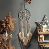 Bladmakrame Vegghengende Bohemian Chic Mandala Dusk Veggdekor Boho Boho Home Decoration Farmhouse Sovesal