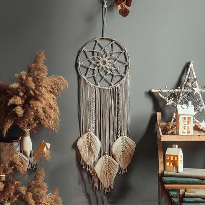 Folha macrame parede pendurado boêmio chique mandala borla tapeçaria decoração de parede boho casa dormitório fazenda