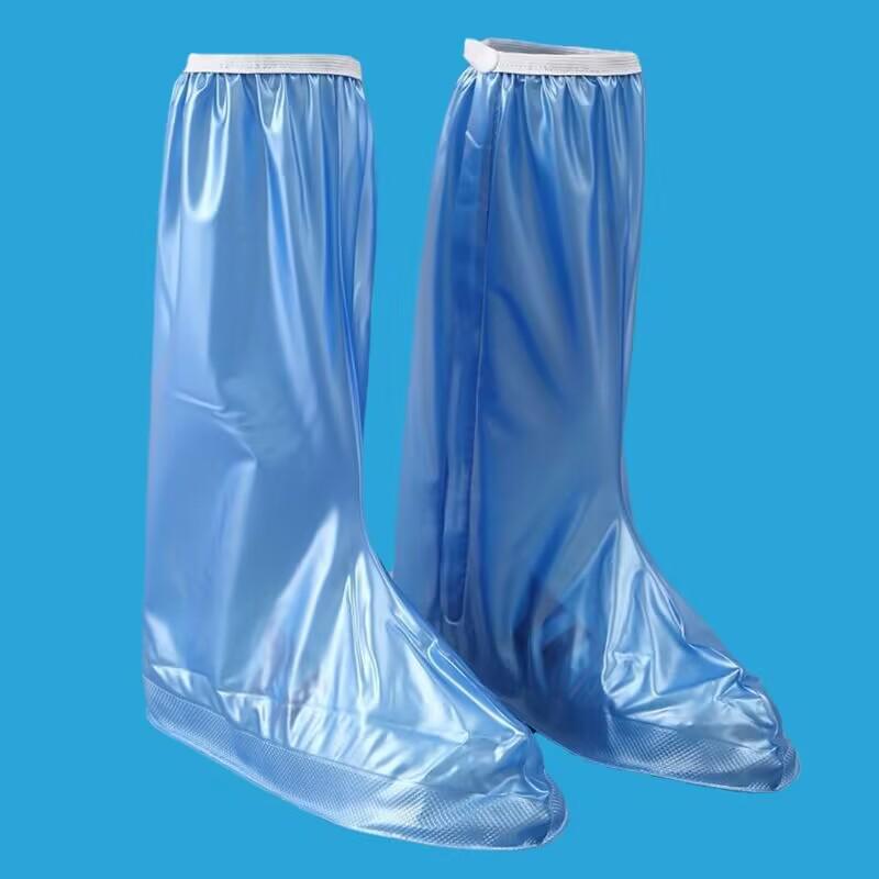 Unisex PVC Waterproof High-Top Non-Slip Shoe Covers for Travel