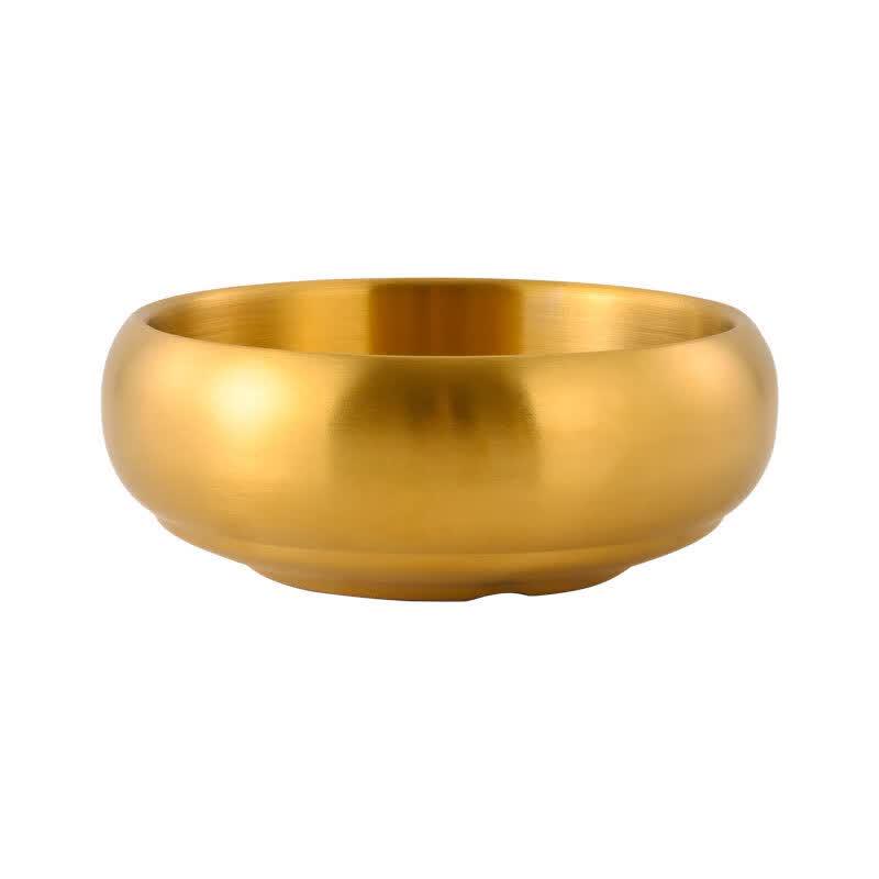 ZISIZ 12cm Gold Insulated Stainless Steel Sauce Bowl
