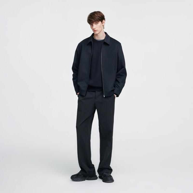 GIOVANNI VALENTINO Men's 100% Wool Lapel Casual Jacket