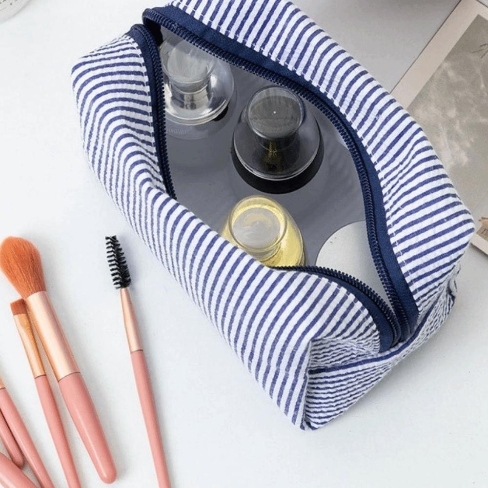 Large-Capacity Travel Cosmetics Bag Zipper Makeup Storage Bag Desk Pencil Box Travel Use