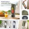 Portable Electric Juicer Cup USB Rechargeable Personal Blender with Digital Display and Safety Lock for Outdoor Travel and Home Use