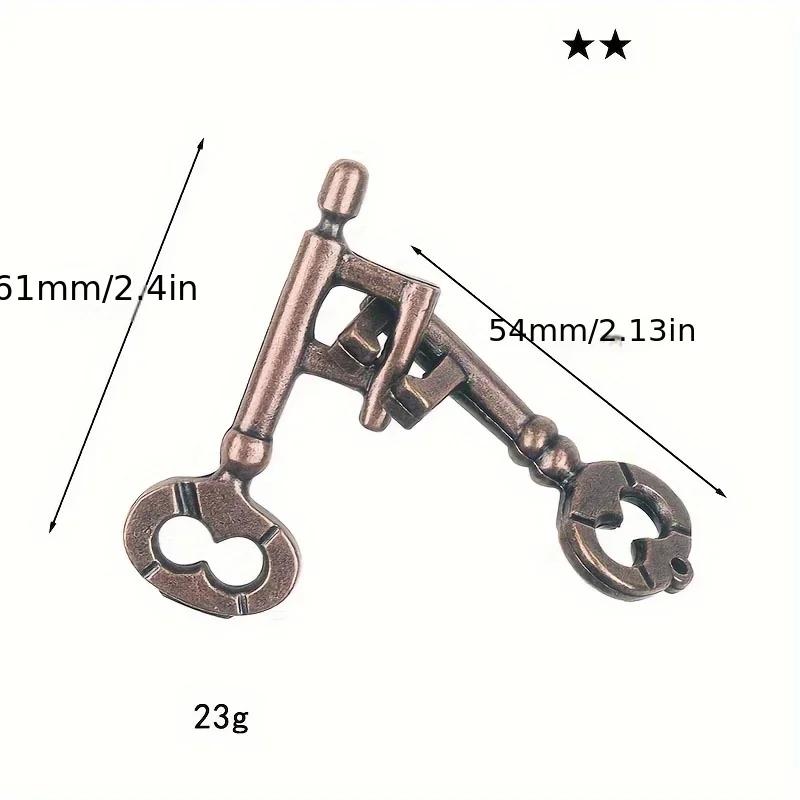 Spike In Cage Rose Clover Key Heart Ocean Magic Puzzle Zinc Alloy Unlock Kongming Lock Magic Alloy  MX059