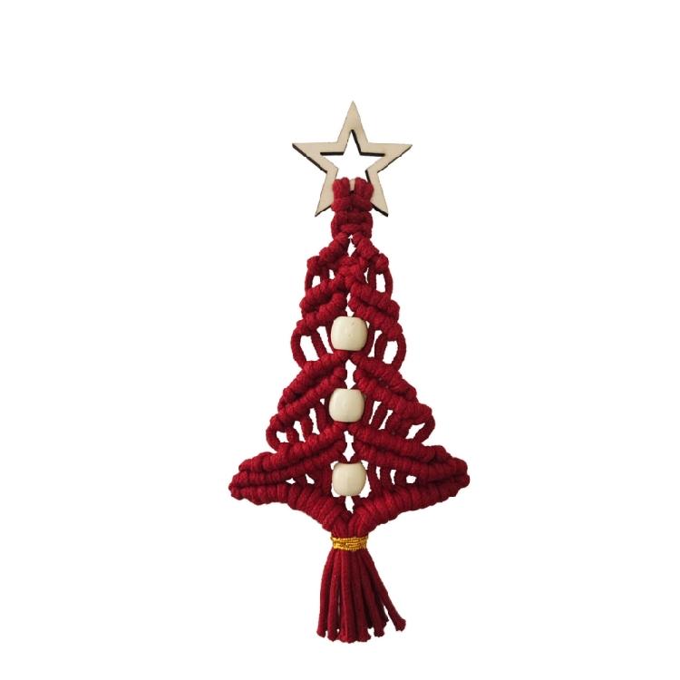 Crocheted Christmas Tree for Home Decor New Year Holiday Sign Knitting Gnome