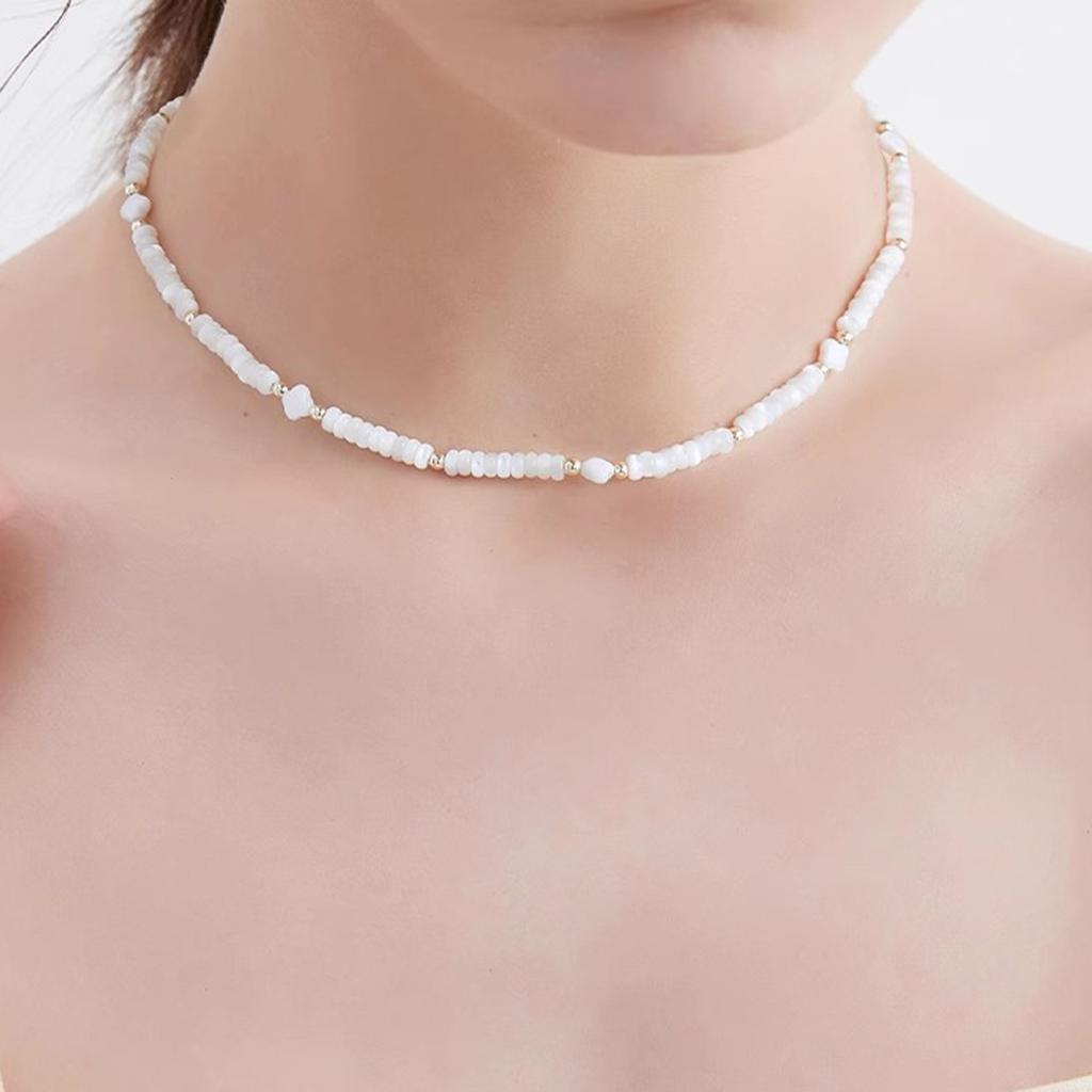 Four-leaf clover necklace, freshwater pearl light luxury collarbone chain 2025 new popular string