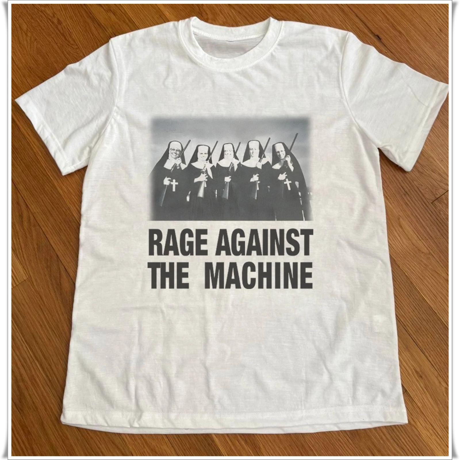 Rage Against The Machine Nuns And Guns Unisex White T-shirt, Size S-5XL XXXL