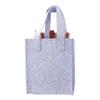 2Pieces 6 Bottle Wine Bag Nonwoven Felt Fabric with Dividers and Handle Wine Bottle Carriers Handbag for Camping Picnics