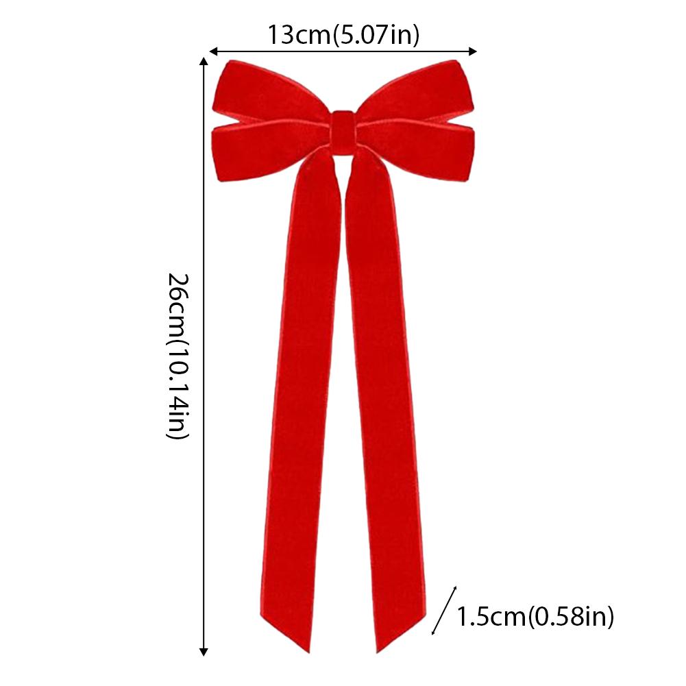 12 Stück Samt-Weihnachtsschleifen Weihnachtsbaum DIY Hängende Ornamente Band Schleife Geschenkverpackung Schleifen Weihnachtsfeier Geschenke