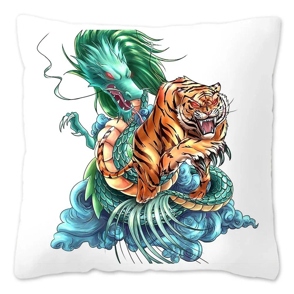 Tiger Head Printed Cushion Cover X Pillows Decorative  Animals Tiger Pillow Cover Home Decor Pillowcase For Couch