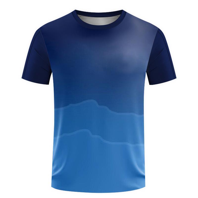 Summer Men's Training Wear Fitness Running Men Tshirt Breathable Ultra Thin Large Top Women Badminton Short Sleeve Training Wear
