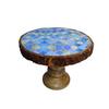 Wooden Cake Stand Rustic Round Cake Holder for Parties Decoration Bark Textured Pizza Cupcake Party with Serve Ware Platter
