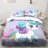 Cartoon Unicorn Pattern Bedding Bedroom Home Decoration Pillowcase Duvet Cover Bed Sheet Set Children's Room Bedding Set Luxury