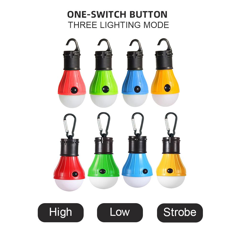 

4-Pack LED-Tent Lamp Портативный кемпинговый фонарь с крючком Фонарь с батарейным питанием Аварийный свет Мини