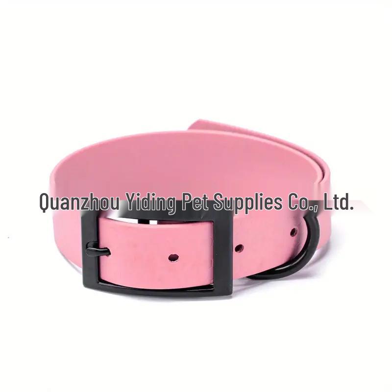 Reflective Waterproof PVC Dog Collar - Embossed and Dirt-Resistant for Large Dogs, Ideal for Outdoor Travel and Training.