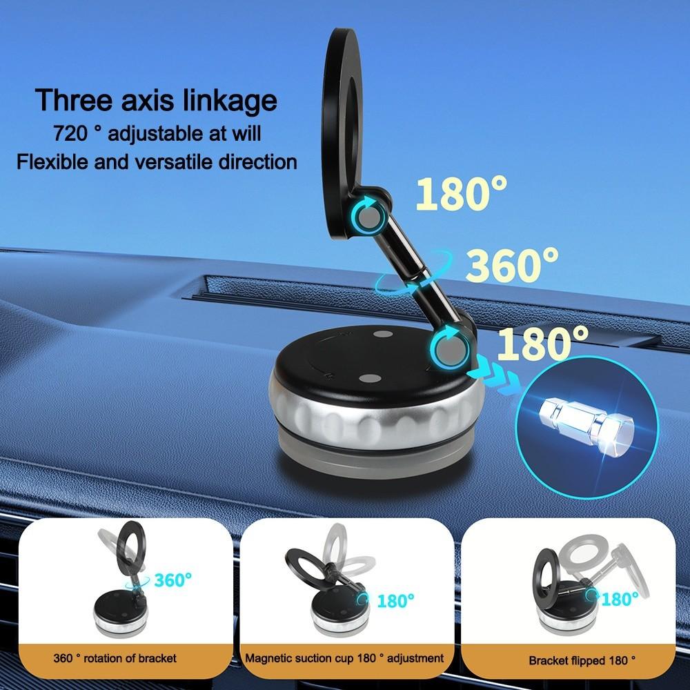 360° Rotation Extension Magnetic Phone Holder with One-Step Lock Mobile Phone Bracket  Work