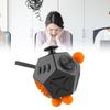 Decompression Dice Toy 12 Sides Rotating Rolling Finger Massage Reduce Anxiety Fingertip Dice Toy Black