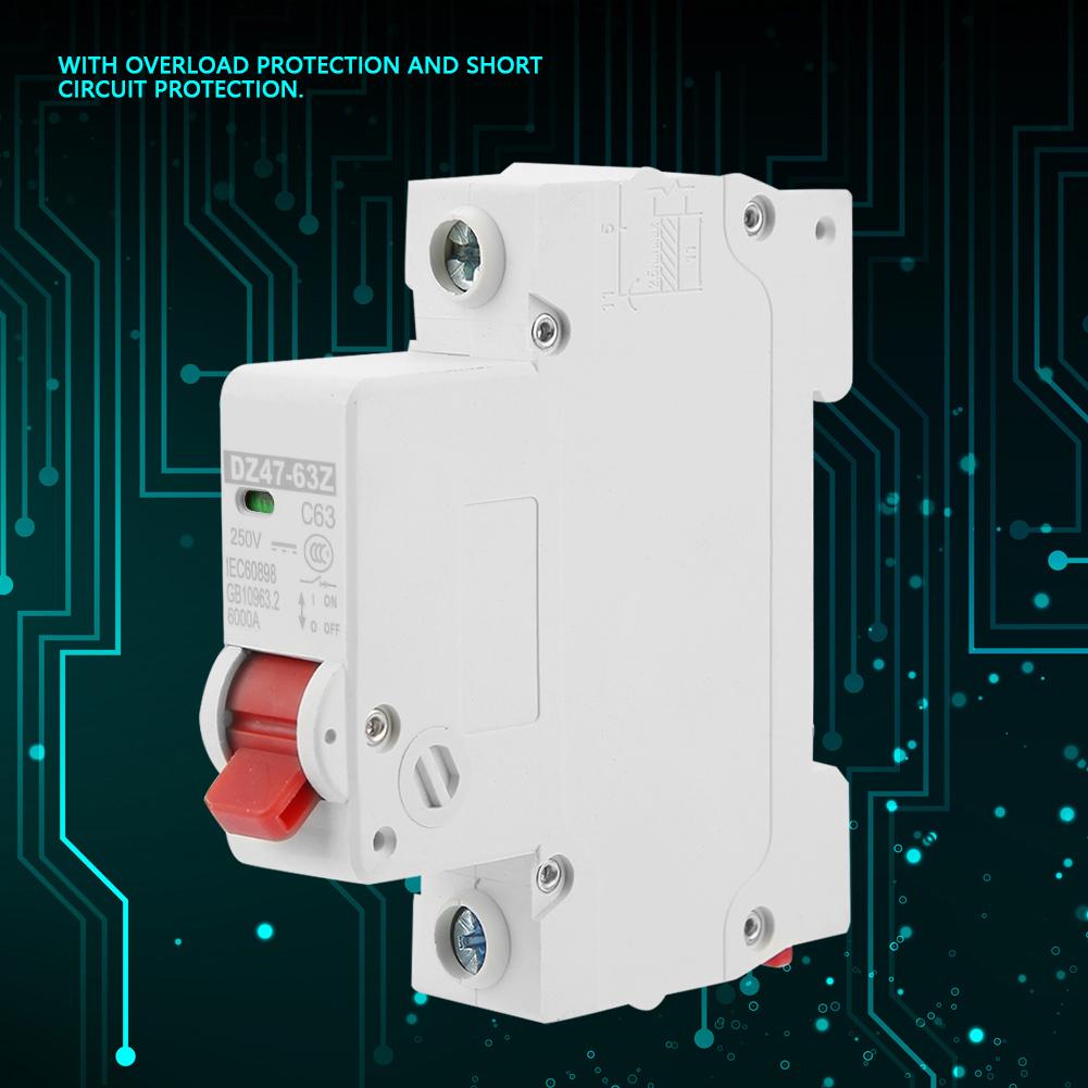63A   miniature circuit breaker, leakage    , overload, short circuit, small size and light weight, suitable for solar energy, bus box, photov
