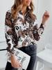 1116 Spring New, Printed Sexy Shirt Single-breasted Shirt, Women's Clothing